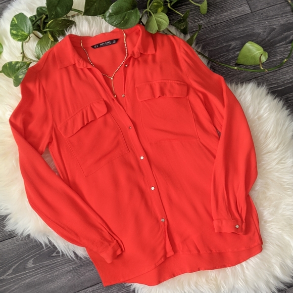 ZARA - Long Sleeve Utility Shirt - Picture 4 of 9